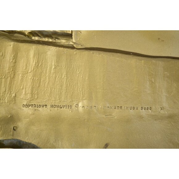 Homco MCM Gold Metallic Ship Wall Decor - Picture 6 of 6